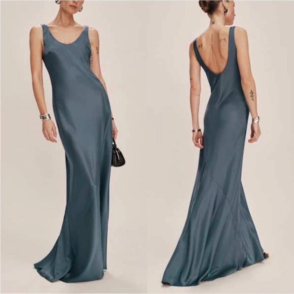 Reformation Sarin Saphirra Dress Slate